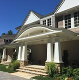 Front archway and steps of newly painted home